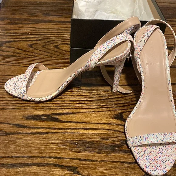 Jcrew leather glitter skinny strap sandals -Italian leather - Picture 3 of 8